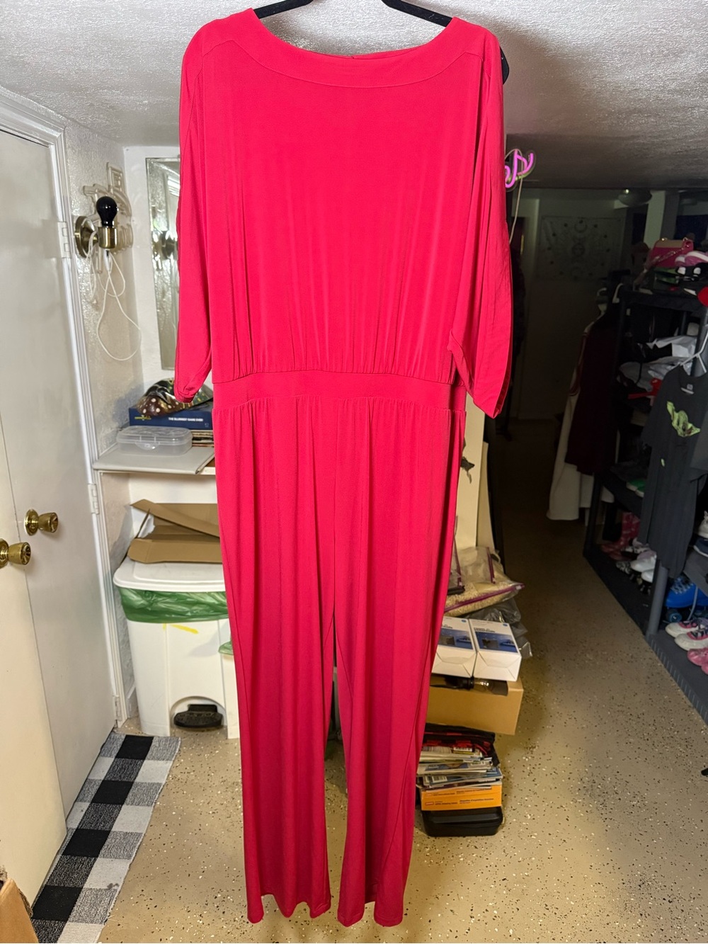 Chico's Vibrant Hot Pink‎ Long Sleeve Jumpsuit